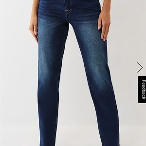 True Religion Sarah High Rise Dark Wash Straight Leg Jeans NWOT